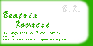 beatrix kovacsi business card